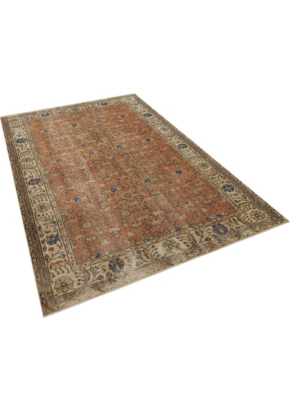 Romantik Vintage Gül Desenli Yün Halı - 165X260 cm 9939 fırsatları