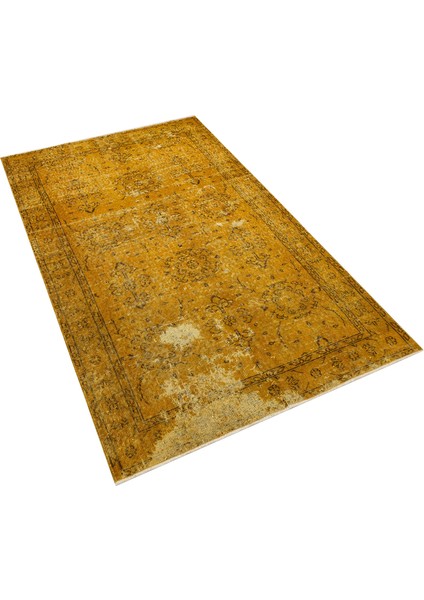 Büyüleyici Vintage El Yapımı Halı Eskitme Halısı - 110X203 cm 9937 fırsatları