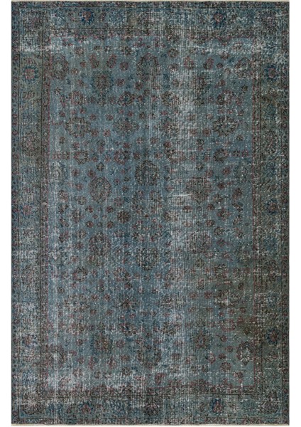 Ilham Verici Vintage El Işlemeli Yün Halısı - 154X236 cm 9935