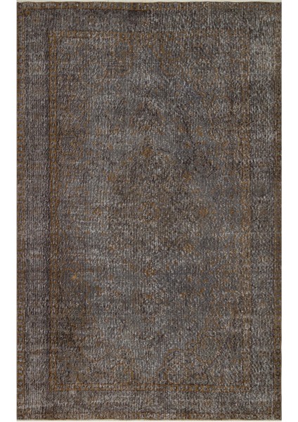 Romantik Vintage Gül Desenli Eskitme Yün Halı - 159X249 cm 9931