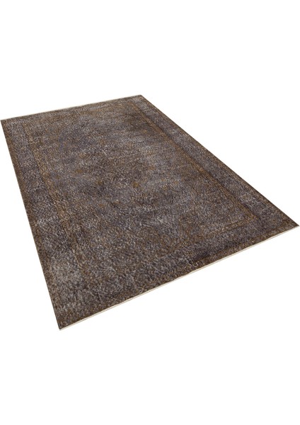 Romantik Vintage Gül Desenli Eskitme Yün Halı - 159X249 cm 9931 fırsatları