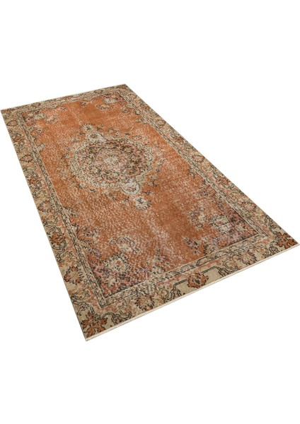 Doğal Vintage El Dokuma Eşsiz Halı Eskitme Halısı - 119X226 cm 9924