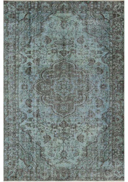 Bohem Vintage El Yapımı Eskitme Yün Halı Halı - 150X224 cm 9977