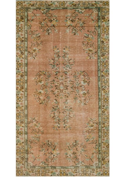 Bohem Vintage El Yapımı Eskitme Yün Halı - 145X268 cm 9967