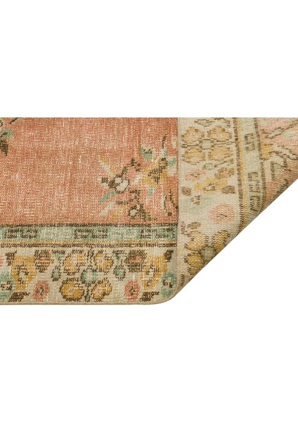 Bohem Vintage El Yapımı Eskitme Yün Halı - 145X268 cm 9967