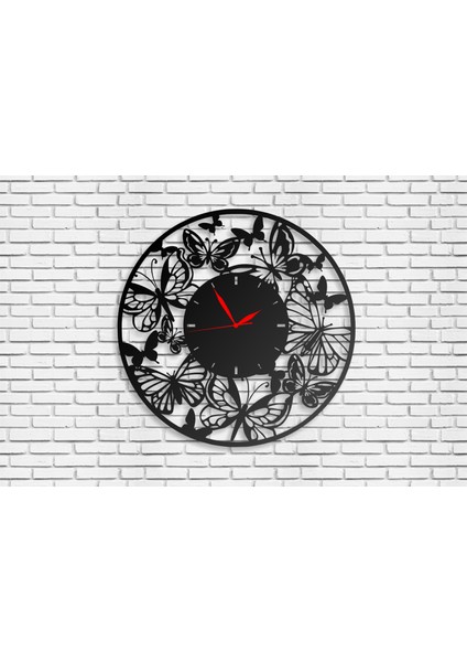 Duvar Saati Kelebek Tasarımlı Ev ve Ofis Için Dekoratif Metal Duvar Saati fiyatları