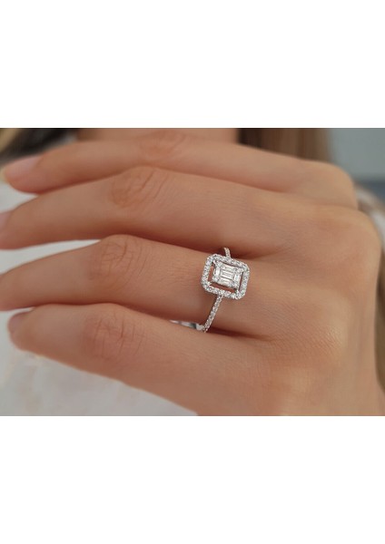 0,40 Karat Baget Pırlanta Emilia Yüzük 0417R0320 indirimleri