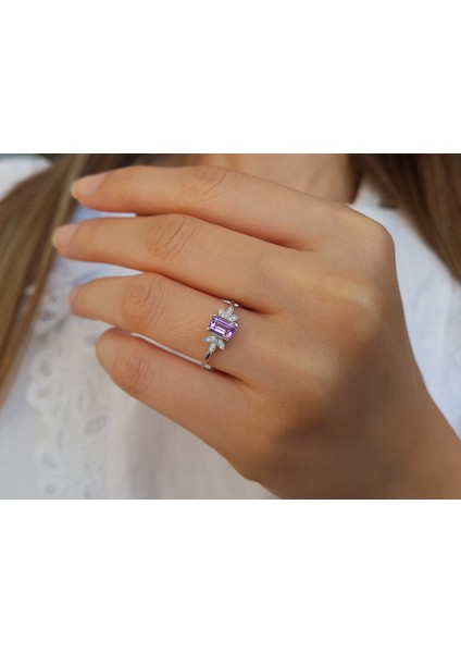 Pırlanta ve Lilac Ametist Taşlı Yüzük 0417R0319 indirimleri