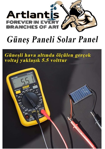 Güneş Paneli Solar Panel 7X10 cm 5.5 Volt 100 Ma 1 Adet Güneş Enerjisi Okul Sınıf Deney Çalışmaları