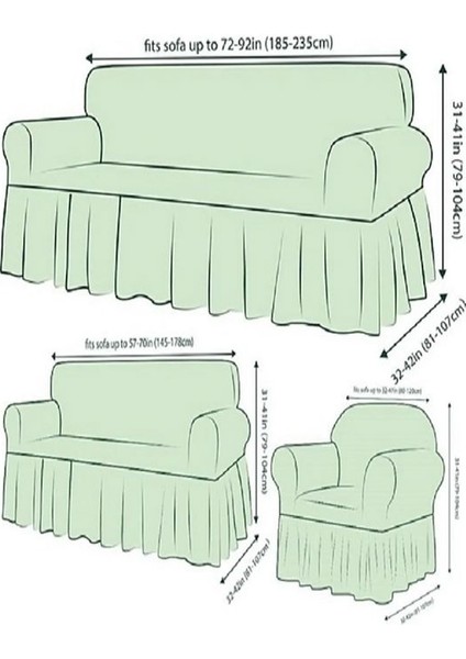 Esnek Yıkanabilir Pamuklu 3+3+1+1 Jakarlı Koltuk Örtüsü Takımı Koltuk Kılıfı Pudra fiyatları