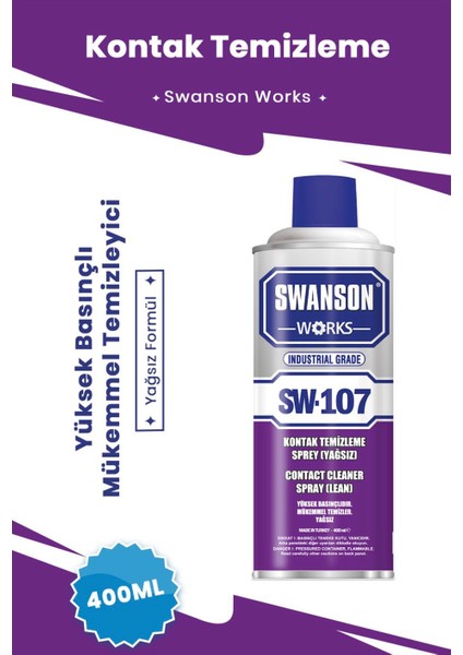 Kontaktemizleme Elektronik Kart Devre Temizleyici Yağsız 400 ml