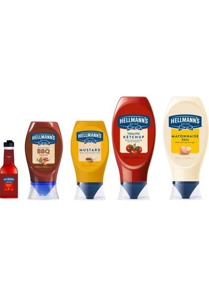 Hellmann's 5'li Sos Paketi + Ahşap Tepsi 4'lü Koli