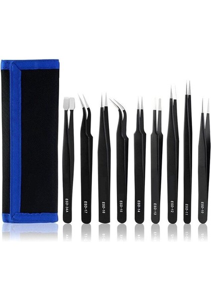 Esd-9 9'lu Cımbız Spatula Set Telefon/tablet Tamir Cımbız Seti