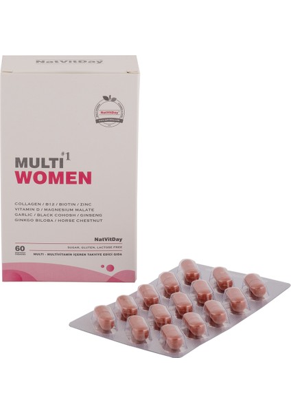 Multi Women Multivitamin İçeren Kapsül Takviye Edici Gıda 60 Kapsül fiyatları