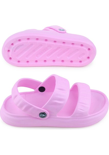 Pembe Yazlık Islak Zemine Uygun Kadın Sandalet Terlik