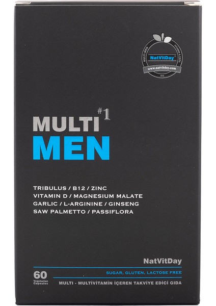 Multi Men Multivitamin İçeren Kapsül Takviye Edici Gıda 60 Kapsül