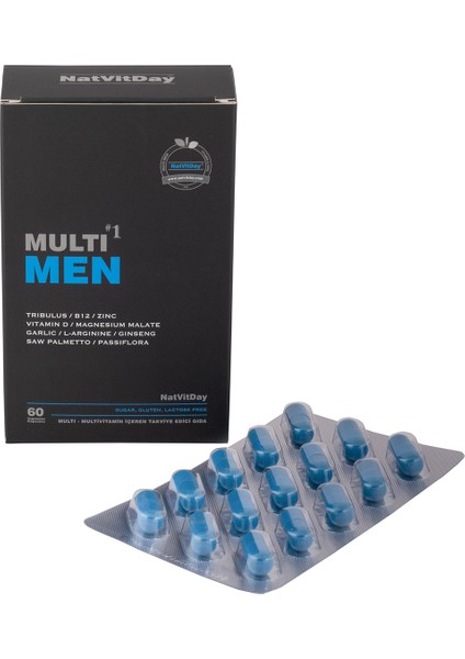 Multi Men Multivitamin İçeren Kapsül Takviye Edici Gıda 60 Kapsül