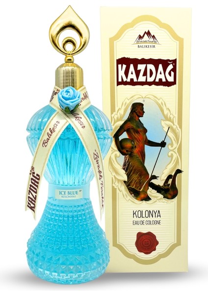 Ice Blue Kolonyası - Çizgili Dekoratif Cam