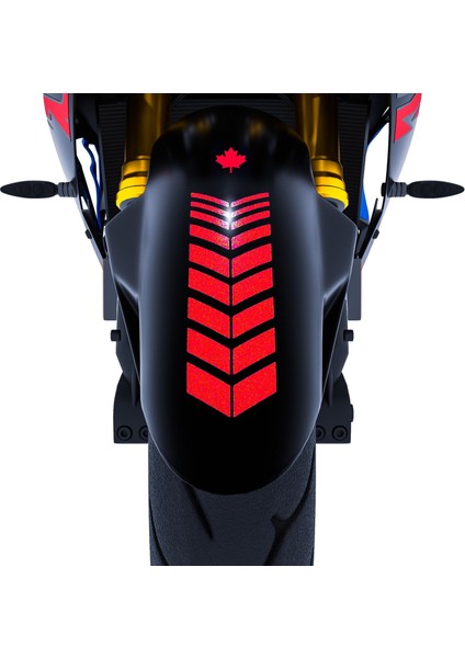 Moto Rider 4'lü Sticker Seti Reflektif Kırmızı Iç Dış Jant Şeridi Kask ve Çamurluk Çınar Extreme fırsatları