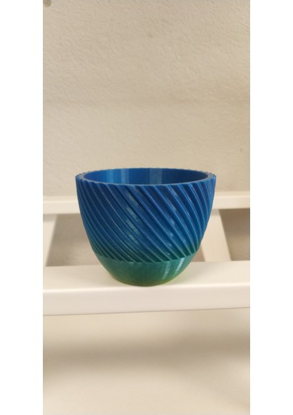 Dekoratif Sarmal Desenli Mini Saksı