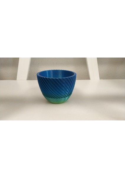Dekoratif Sarmal Desenli Mini Saksı