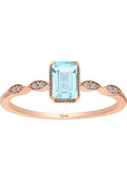 Pırlanta ve Mavi Topaz Taşlı Aqua Yüzük 0417R0317 fiyatları