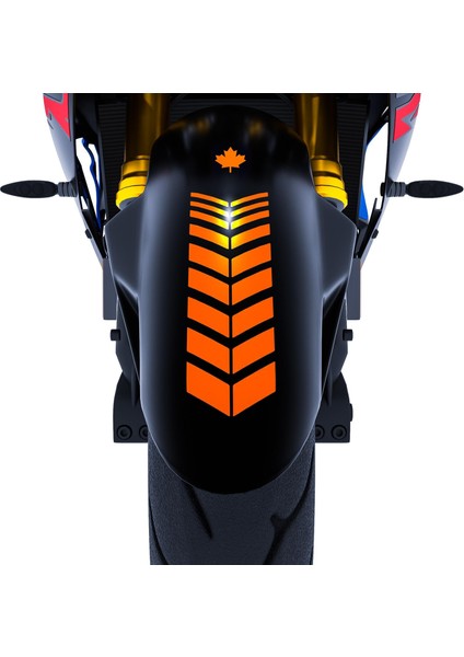 Moto Rider 4'lü Sticker Seti Floresan Turuncu Iç Dış Jant Şeridi Kask ve Çamurluk Çınar Extreme fırsatları