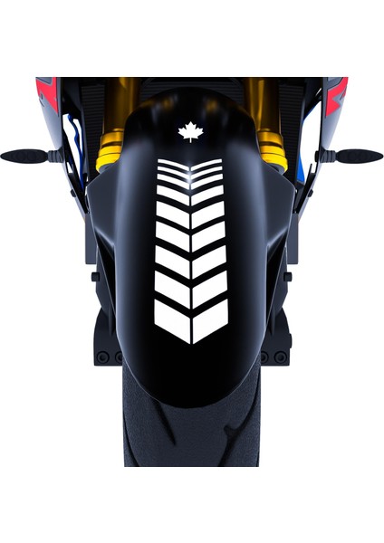 Moto Rider 4'lü Sticker Seti Süt Beyaz Iç Dış Jant Şeridi Kask ve Çamurluk Çınar Extreme fırsatları