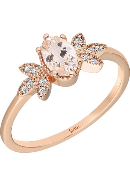 Pırlanta ve Morganite Taşlı Marbella Yüzük 0417R0316