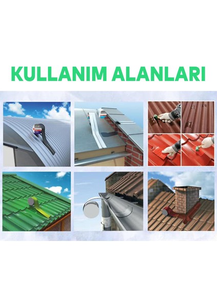 Çatı Yalıtım Baca Dibi Bandı Folyolu Ses Su Yalıtım Bant Bandı 20 cm x 10 mt