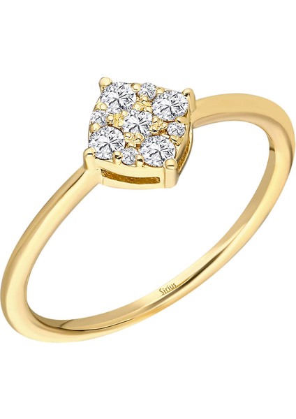 1,20 Karat Prenses Kesim Pırlanta Görünümlü Tektaş Yüzük 0417R0313