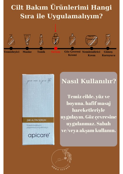 Cildi Besleyen ve Nemlendiren Peptide 9 24 K Altın Serum 30 ml