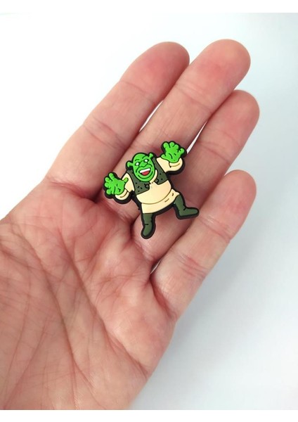 Terlik Ayakkabı Sandalet Süsü Shrek 1 Adet Silikon Kız Erkek Aksesuar Hediye