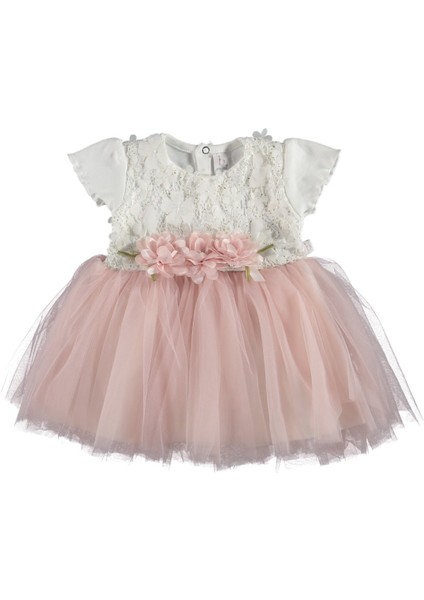 Önü Papatya Simli Kız Elbise