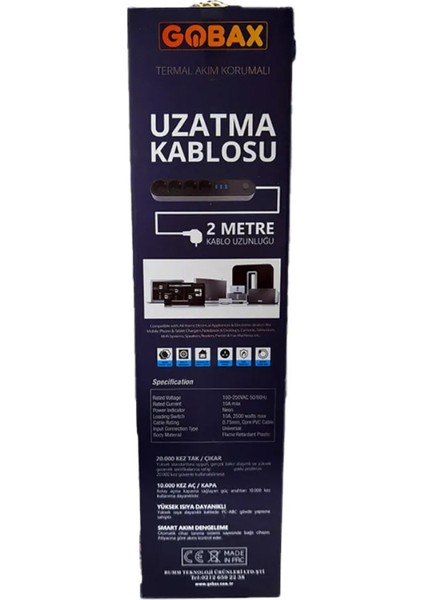 Termal Akım Korumalı Grup Priz ve 3'lü USB Şarj Aleti