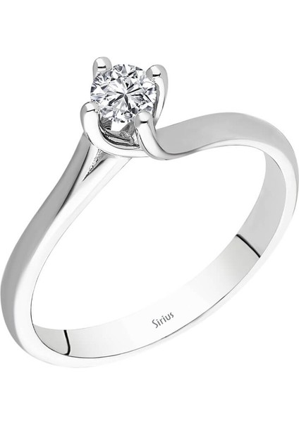 F Renk 0,17 Karat Pırlanta Tektaş Yüzük 0417R0310