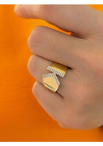 14 Ayar Altın K Harfli Üst Kalite Trend Harf Yüzük fiyatları