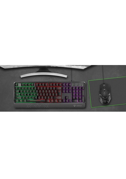 Orion Gaming Oyun Klavyesi&mouse 3200 Dpı, Bilek Desteği, Rgb LED