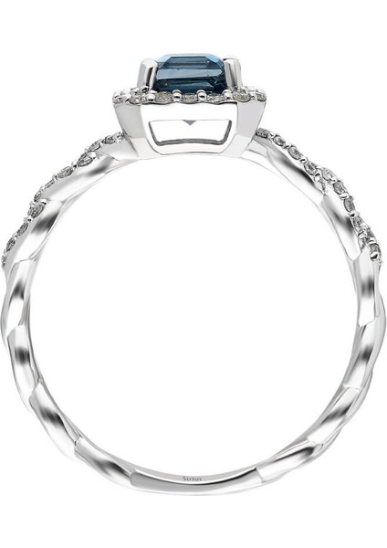 Pırlanta ve London Blue Topaz Taşlı Samsara Yüzük 0417R0309 modelleri