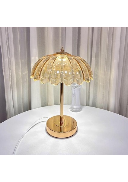 Lw-13 Abajur Kristal Elmas Masa Lambası Kumandalı Romantik Akrilik LED Gece Lambası Gold