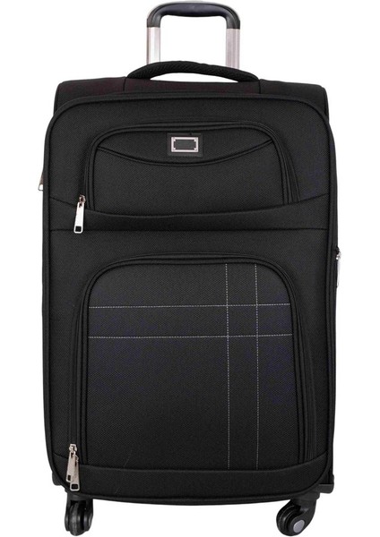 Ultra Hafif Körüklü Kumaş 3 Lü Valiz Seti Siyah fırsatları