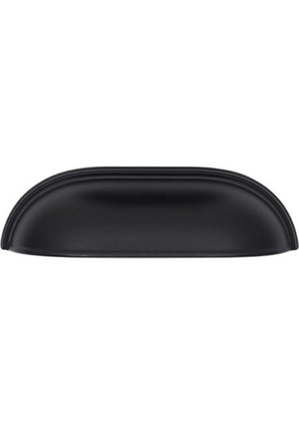 Metal 64 mm Siyah Tas Mobilya Kulpu Midye Çanak Mat Siyah Dolap Çekmece Vestiyer