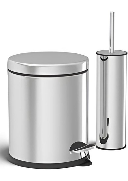Krom 2'li Banyo Seti (Çöp Kovası-Tuvalet Fırçası) fiyatları