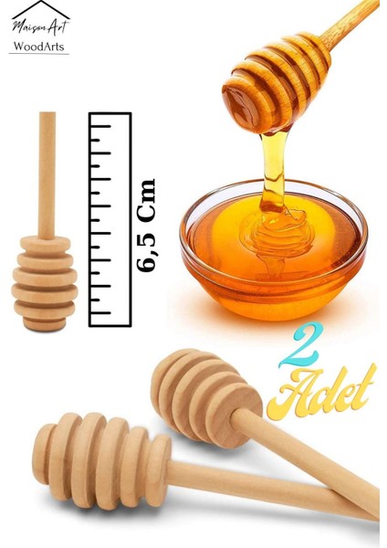 Mini 2'Li Ahşap Bal Kaşığı | El Yapımı Bal Çubuğu