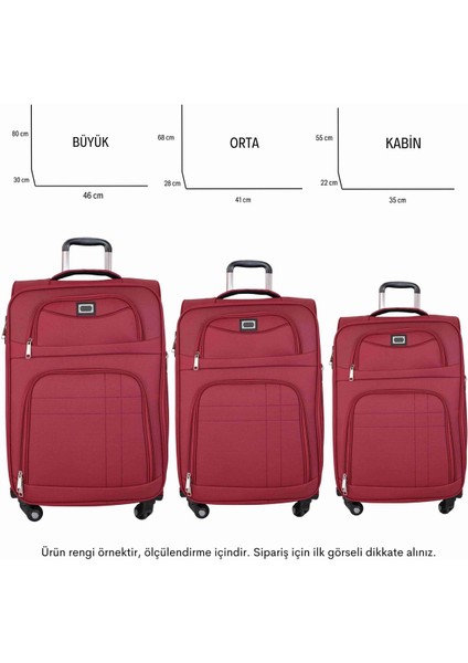 Ultra Hafif Körüklü Kumaş Büyük Boy Valiz Lacivert fırsatları