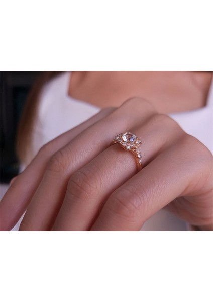Pırlanta ve Beyaz Safir Taşlı Zekhara Yüzük 0417R0307 fırsatları