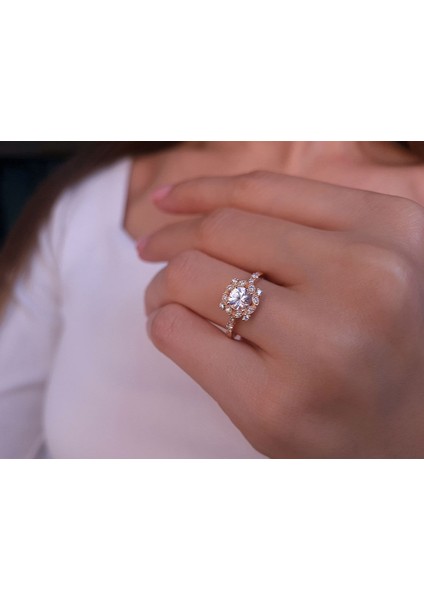 Pırlanta ve Beyaz Safir Taşlı Zekhara Yüzük 0417R0307 indirimleri