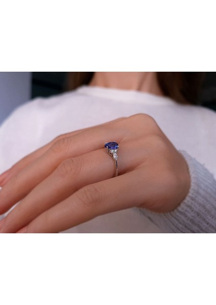 Markiz Pırlanta ve Damla Tanzanit Taşlı Modern Yüzük indirimleri