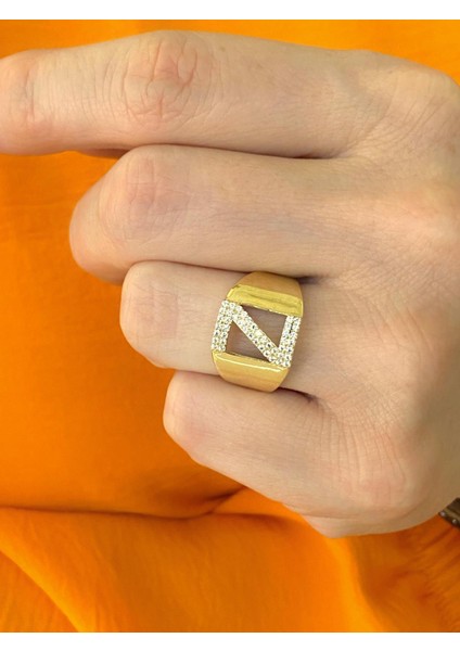 14 Ayar Altın Z Harfli Üst Kalite Trend Harf Yüzük fiyatları