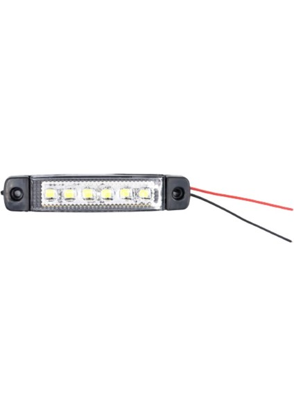 10 Adet Beyaz Parmak Lamba 6 LED Su Geçirmez 12V 24V Emir